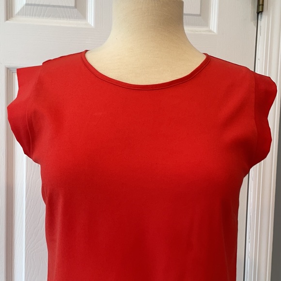 Orange Cap sleeve blouse Size Small - Picture 3 of 5